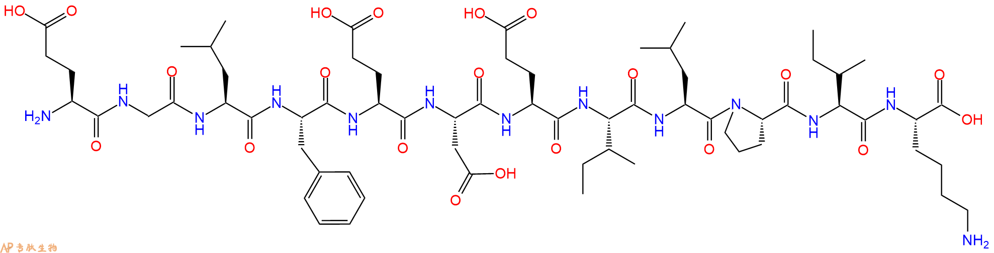 专肽生物产品H2N-Glu-Gly-Leu-Phe-Glu-Asp-Glu-Ile-Leu-Pro-Ile-Lys-OH