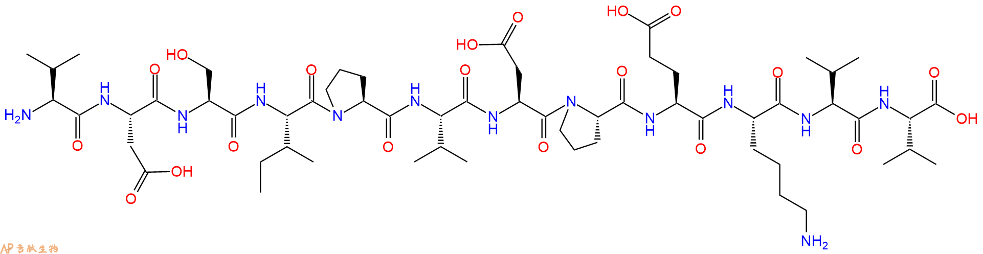 专肽生物产品H2N-Val-Asp-Ser-Ile-Pro-Val-Asp-Pro-Glu-Lys-Val-Val-OH