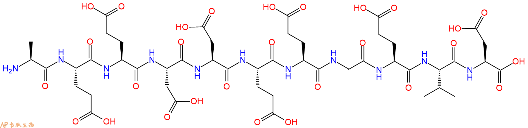 专肽生物产品H2N-Ala-Glu-Glu-Asp-Asp-Glu-Glu-Gly-Glu-Val-Asp-OH