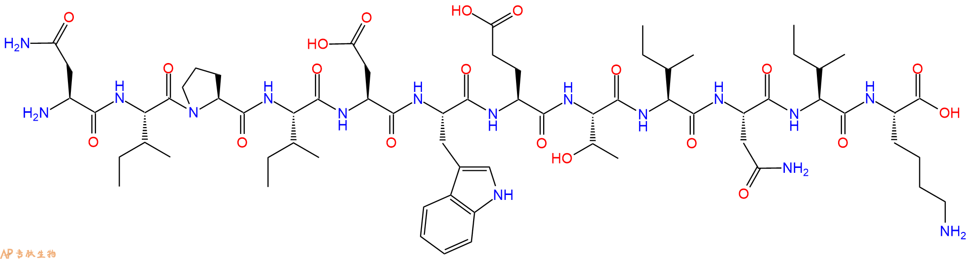 专肽生物产品H2N-Asn-Ile-Pro-Ile-Asp-Trp-Glu-Thr-Ile-Asn-Ile-Lys-OH