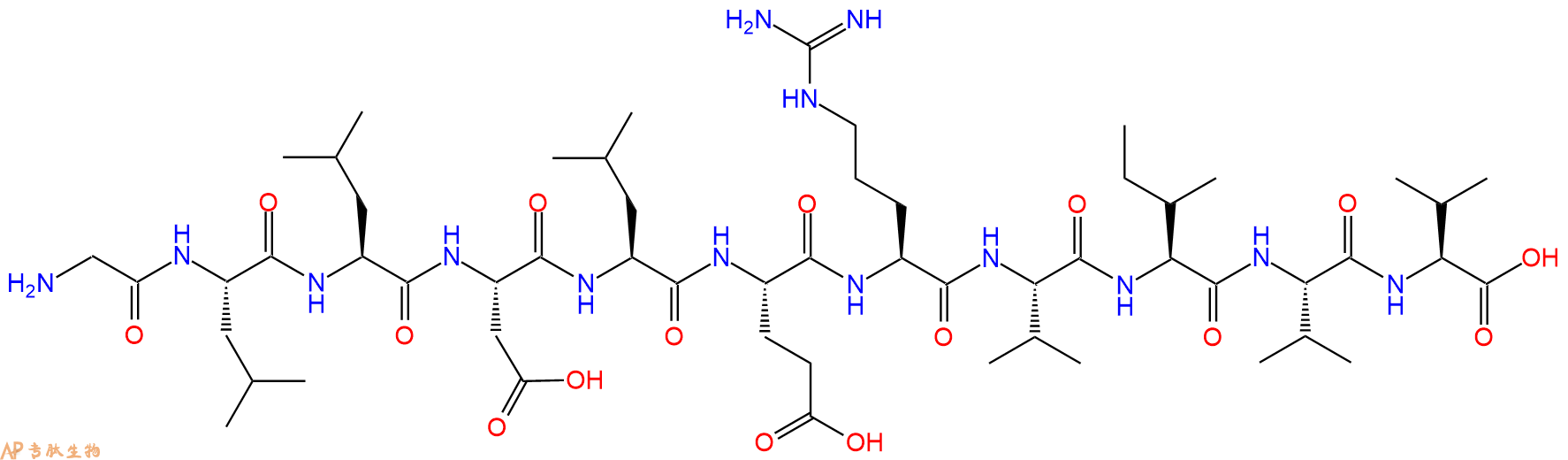 专肽生物产品H2N-Gly-Leu-Leu-Asp-Leu-Glu-Arg-Val-Ile-Val-Val-OH