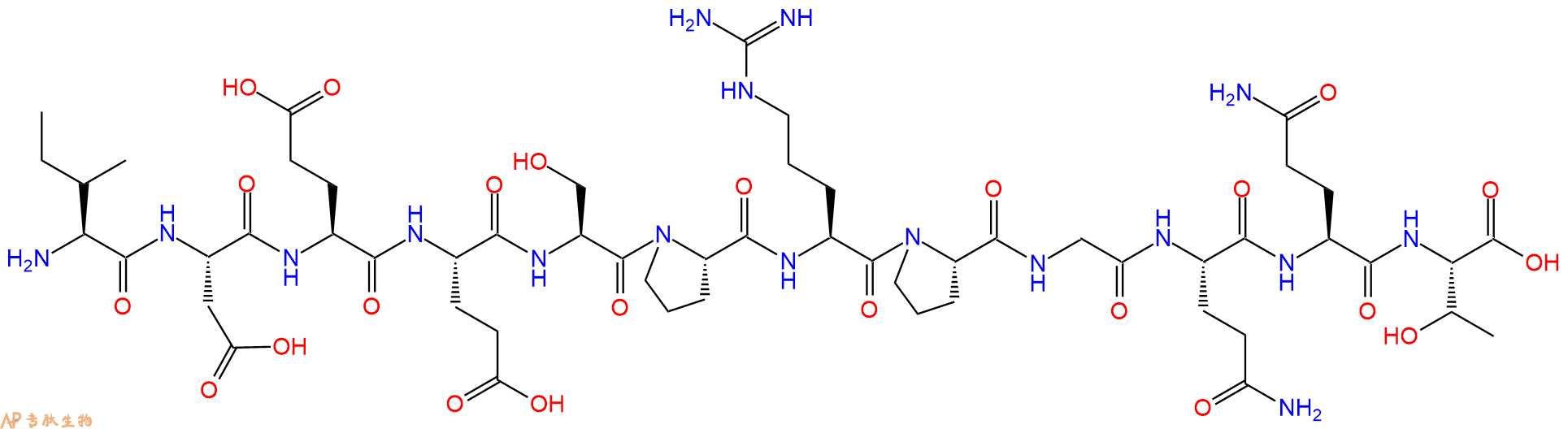 专肽生物产品H2N-Ile-Asp-Glu-Glu-Ser-Pro-Arg-Pro-Gly-Gln-Gln-Thr-OH