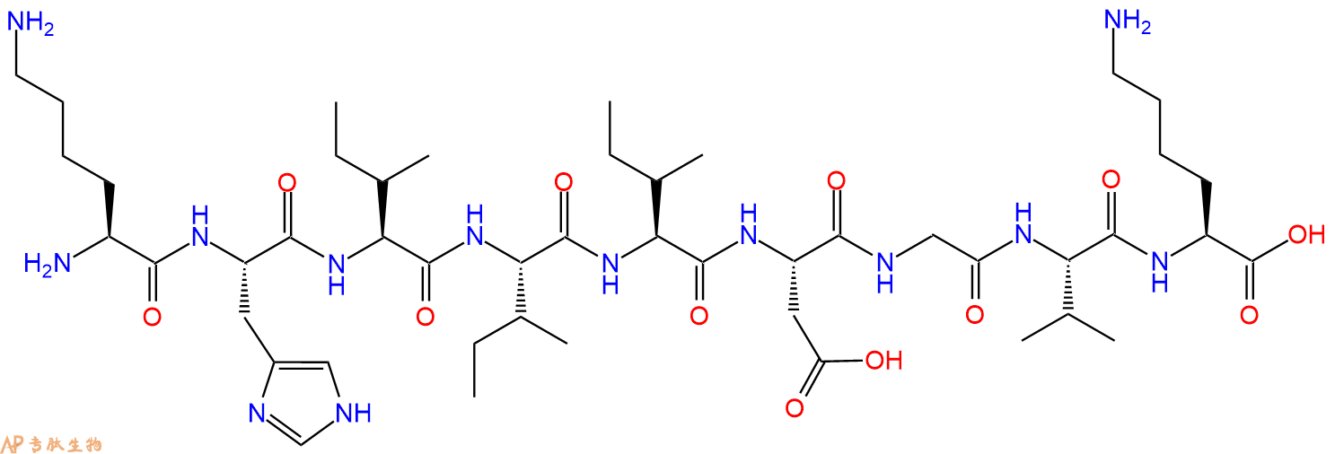 专肽生物产品H2N-Lys-His-Ile-Ile-Ile-Asp-Gly-Val-Lys-OH