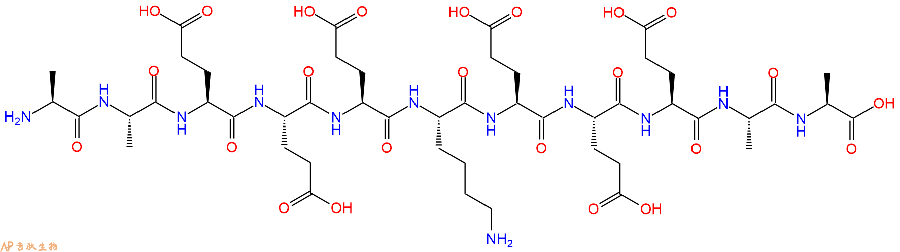 专肽生物产品H2N-Ala-Ala-Glu-Glu-Glu-Lys-Glu-Glu-Glu-Ala-Ala-OH