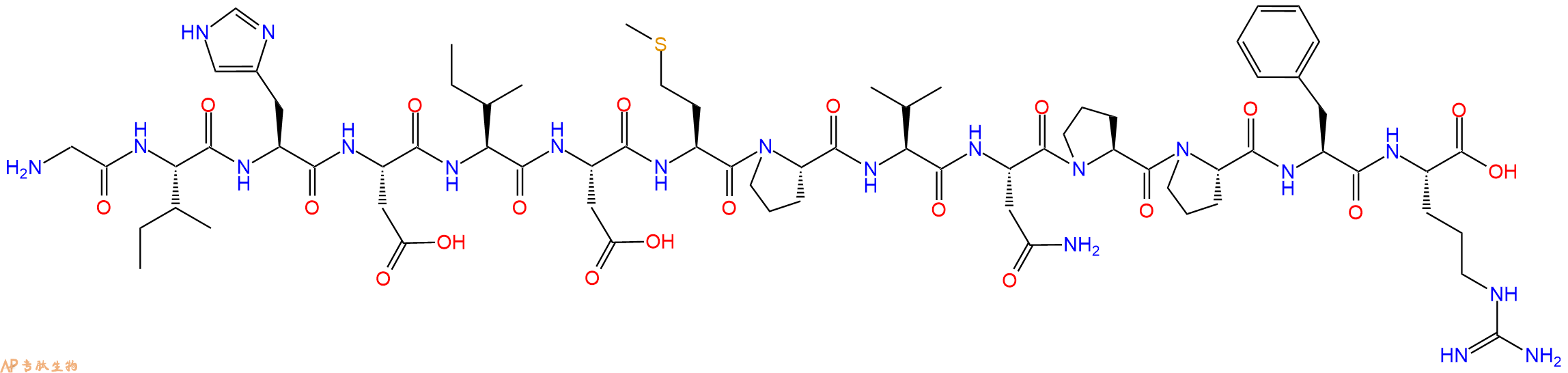 专肽生物产品H2N-Gly-Ile-His-Asp-Ile-Asp-Met-Pro-Val-Asn-Pro-Pro-Phe-Arg-OH