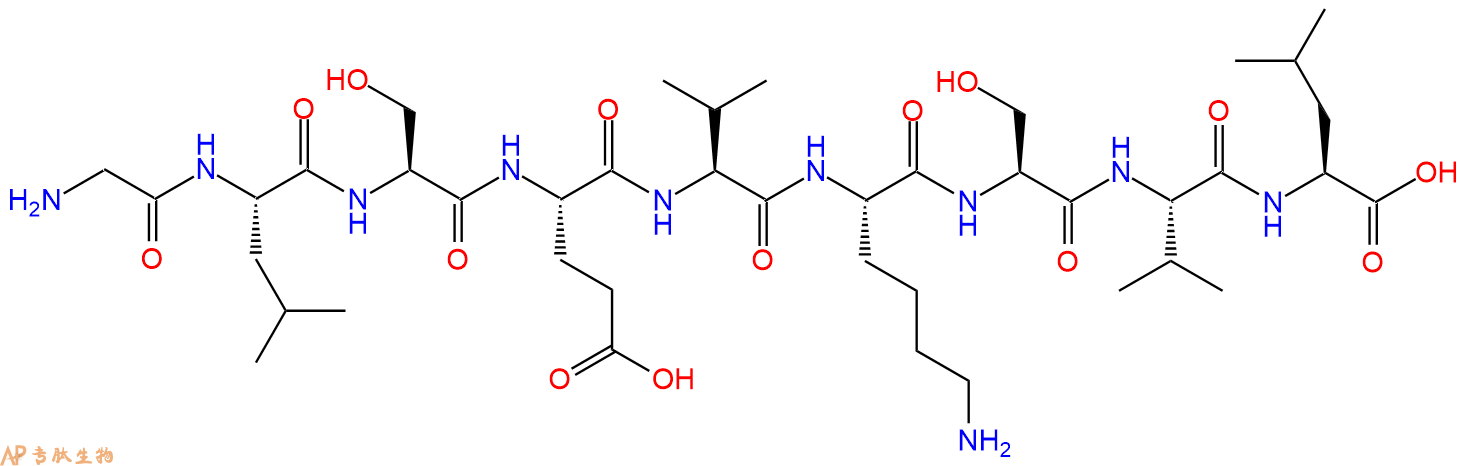 专肽生物产品H2N-Gly-Leu-Ser-Glu-Val-Lys-Ser-Val-Leu-OH