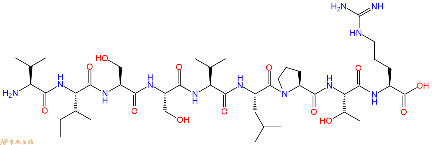 专肽生物产品H2N-Val-Ile-Ser-Ser-Val-Leu-Pro-Thr-Arg-OH