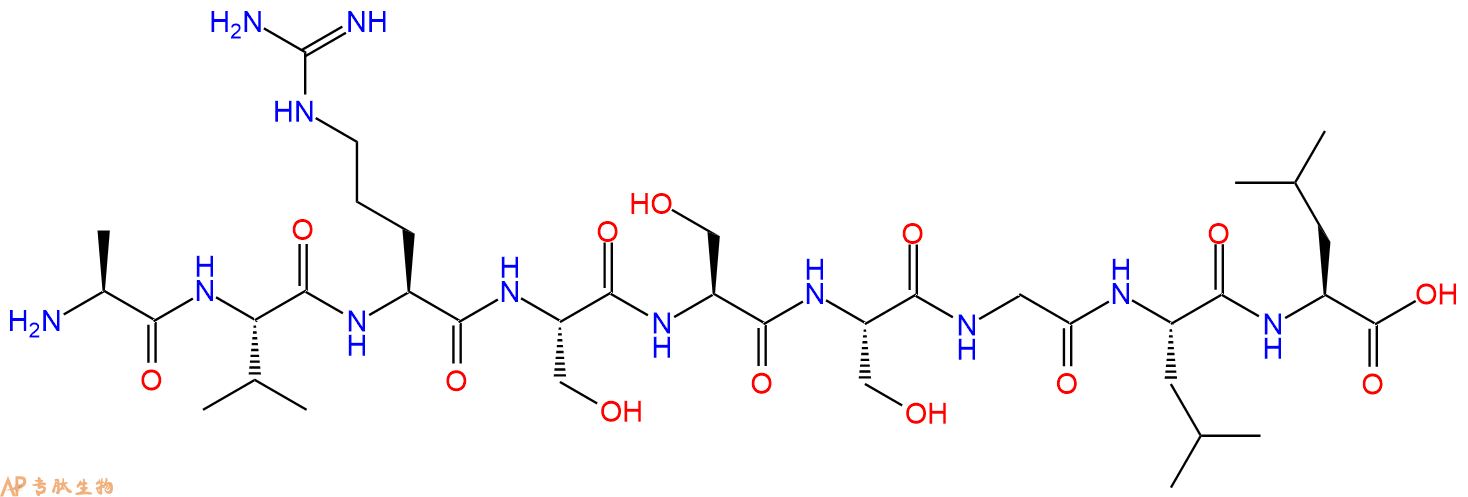 专肽生物产品H2N-Ala-Val-Arg-Ser-Ser-Ser-Gly-Leu-Leu-OH
