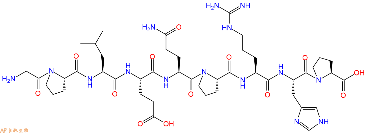 专肽生物产品H2N-Gly-Pro-Leu-Glu-Gln-Pro-Arg-His-Pro-OH