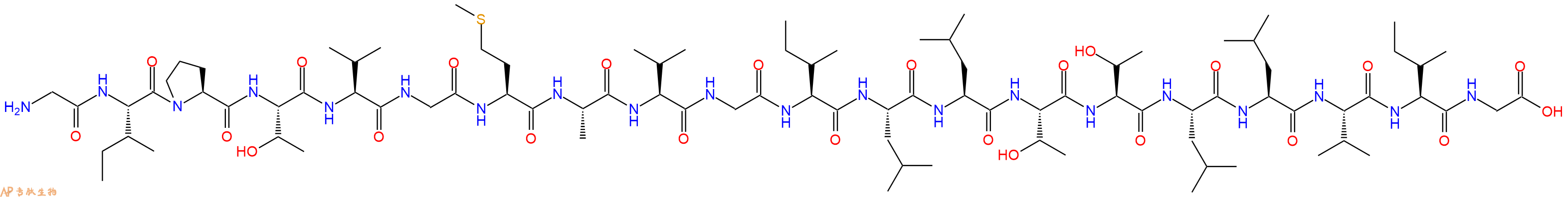 专肽生物产品H2N-Gly-Ile-Pro-Thr-Val-Gly-Met-Ala-Val-Gly-Ile-Leu-Leu-Thr-Thr-Leu-Leu-Val-Ile-Gly-OH