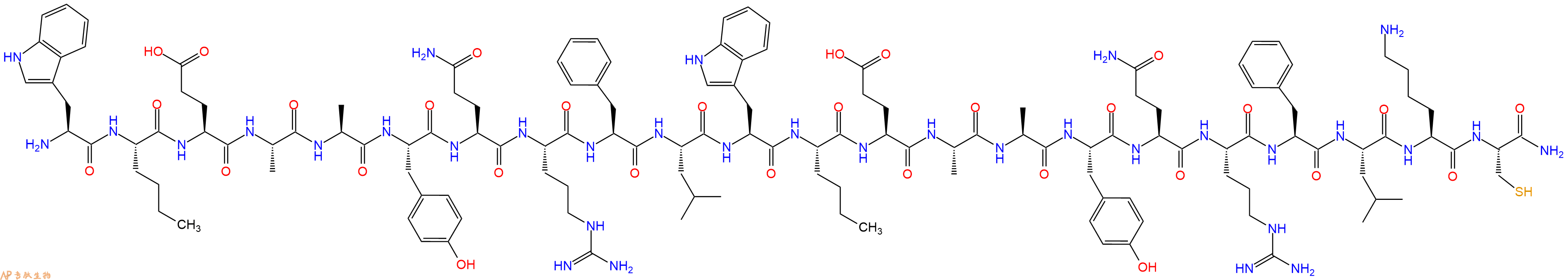 专肽生物产品H2N-Trp-Nle-Glu-Ala-Ala-Tyr-Gln-Arg-Phe-Leu-Trp-Nle-Glu-Ala-Ala-Tyr-Gln-Arg-Phe-Leu-Lys-Cys-CONH2