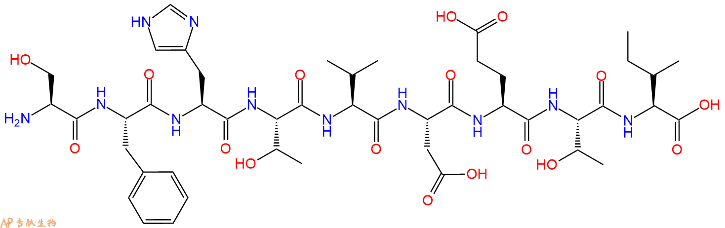 专肽生物产品H2N-Ser-Phe-His-Thr-Val-Asp-Glu-Thr-Ile-OH