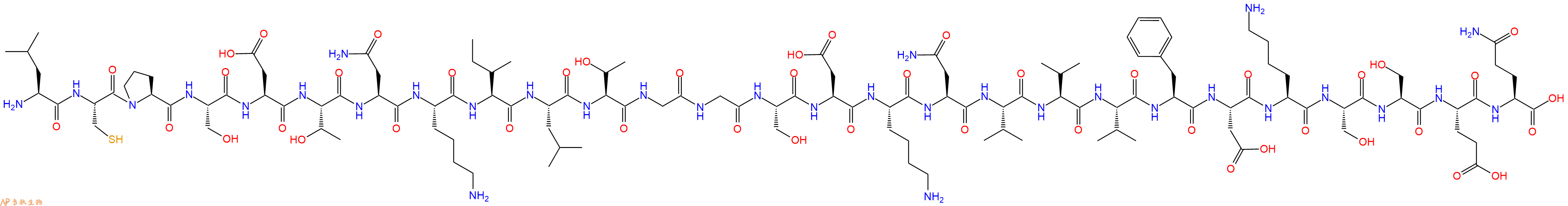 专肽生物产品H2N-Leu-Cys-Pro-Ser-Asp-Thr-Asn-Lys-Ile-Leu-Thr-Gly-Gly-Ser-Asp-Lys-Asn-Val-Val-Val-Phe-Asp-Lys-Ser-Ser-Glu-Gln-OH