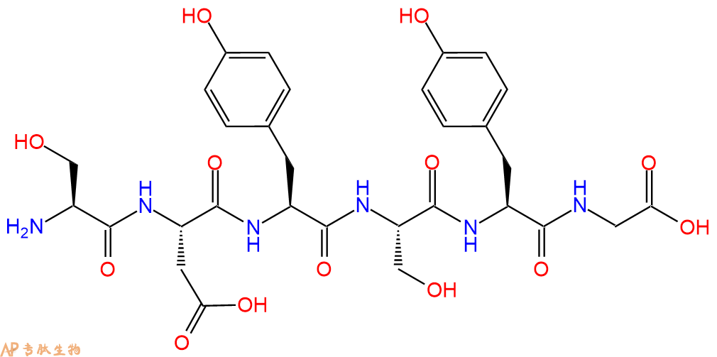 专肽生物产品H2N-Ser-Asp-Tyr-Ser-Tyr-Gly-OH