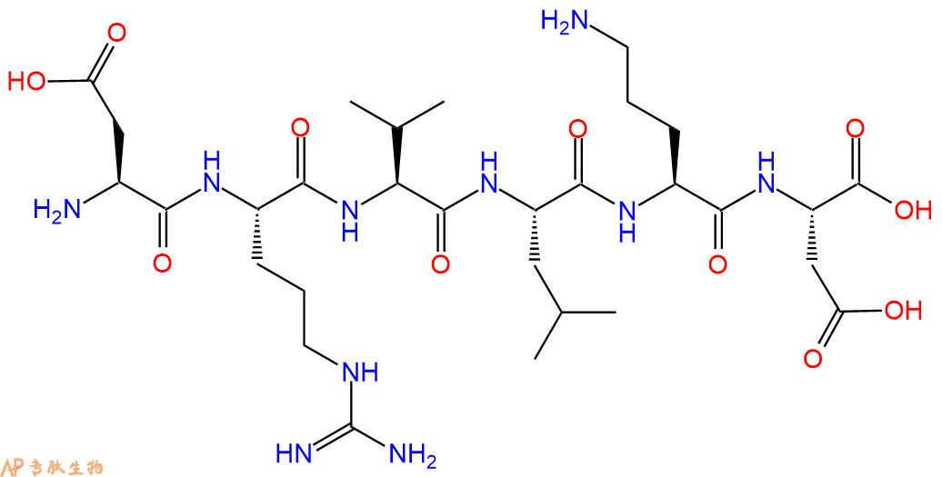 专肽生物产品H2N-Asp-Arg-Val-Leu-Orn-Asp-OH