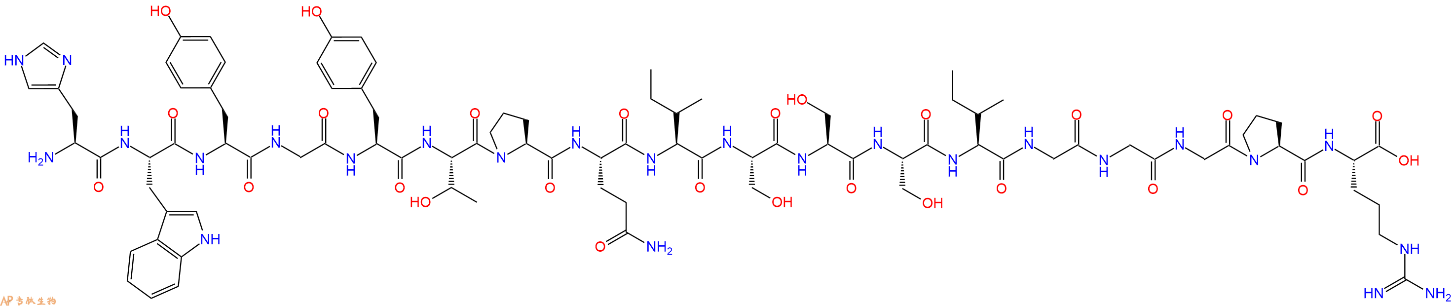 专肽生物产品H2N-His-Trp-Tyr-Gly-Tyr-Thr-Pro-Gln-Ile-Ser-Ser-Ser-Ile-Gly-Gly-Gly-Pro-Arg-OH