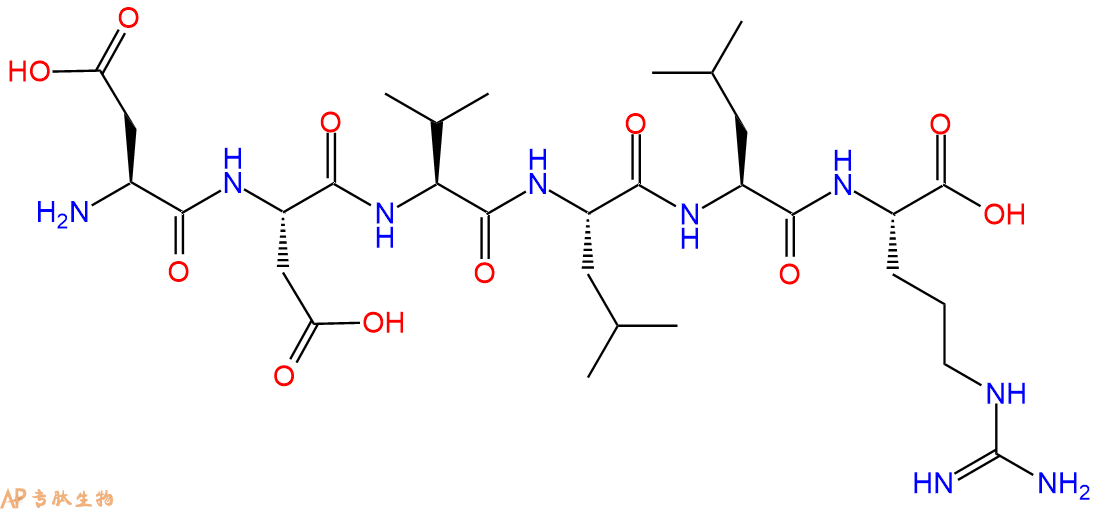 专肽生物产品H2N-Asp-Asp-Val-Leu-Leu-Arg-OH
