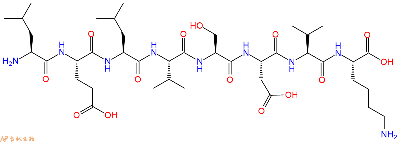 专肽生物产品H2N-Leu-Glu-Leu-Val-Ser-Asp-Val-Lys-OH