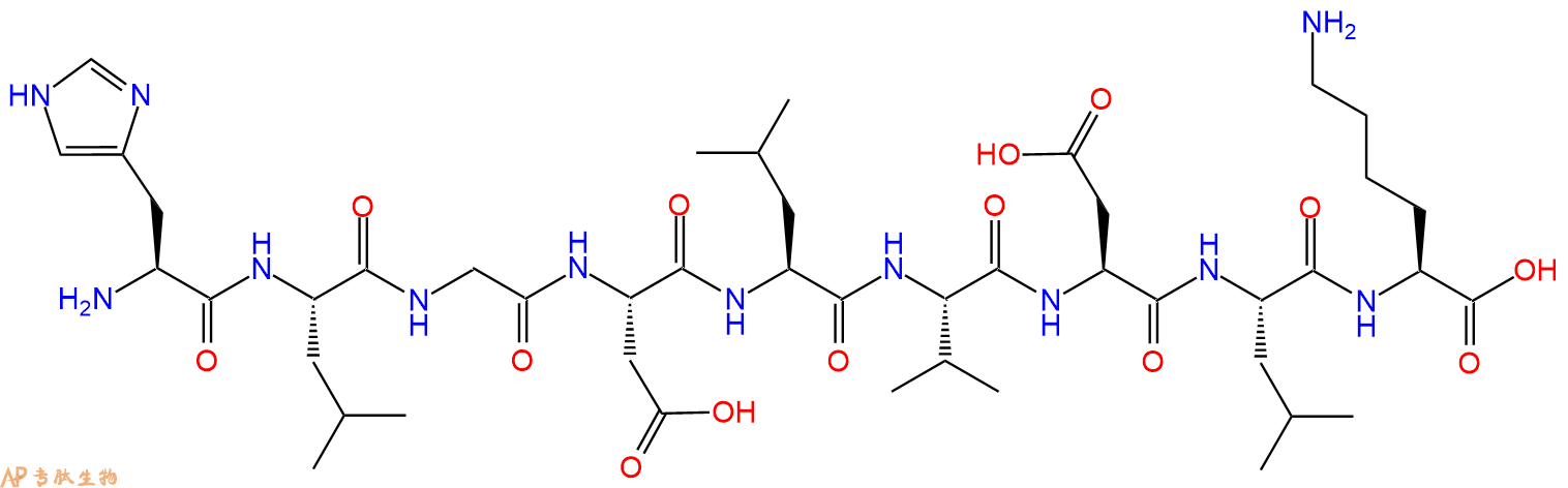 专肽生物产品H2N-His-Leu-Gly-Asp-Leu-Val-Asp-Leu-Lys-OH