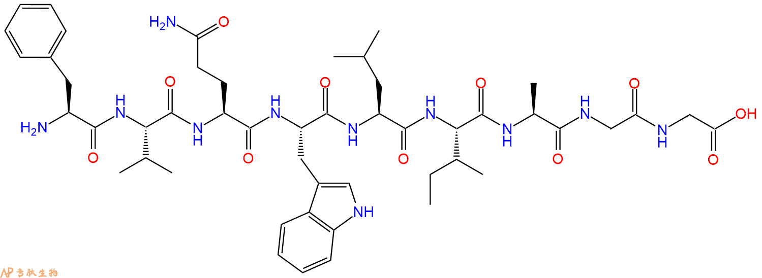 专肽生物产品H2N-Phe-Val-Gln-Trp-Leu-Ile-Ala-Gly-Gly-OH