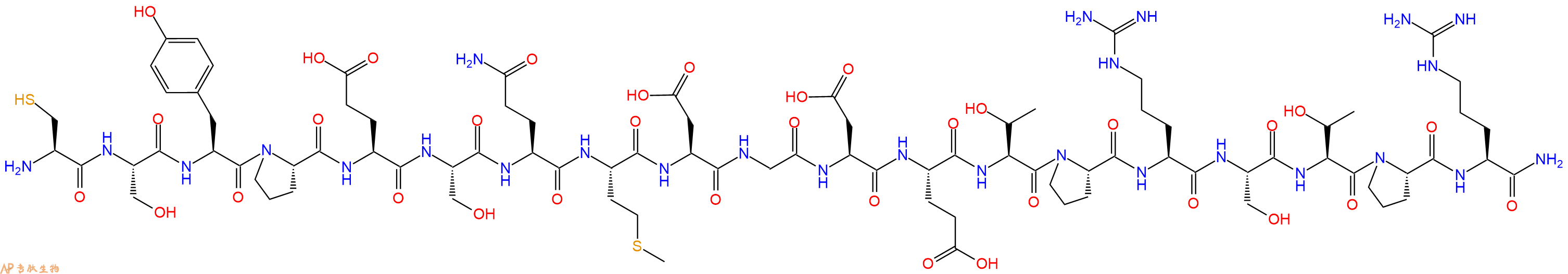 专肽生物产品H2N-Cys-Ser-Tyr-Pro-Glu-Ser-Gln-Met-Asp-Gly-Asp-Glu-Thr-Pro-Arg-Ser-Thr-Pro-Arg-CONH2