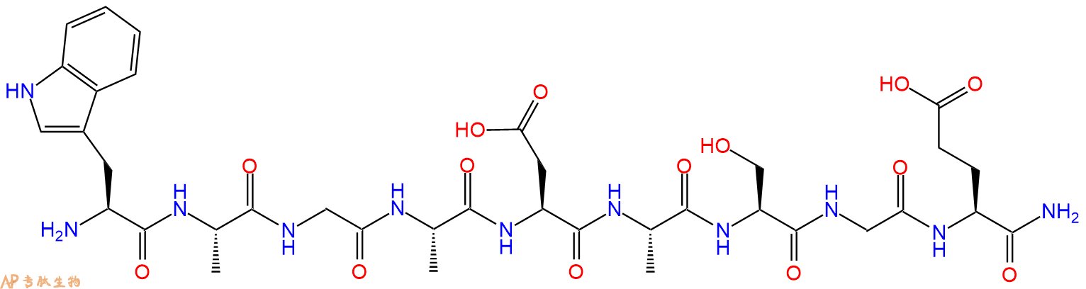 专肽生物产品H2N-Trp-Ala-Gly-Ala-Asp-Ala-Ser-Gly-Glu-CONH2