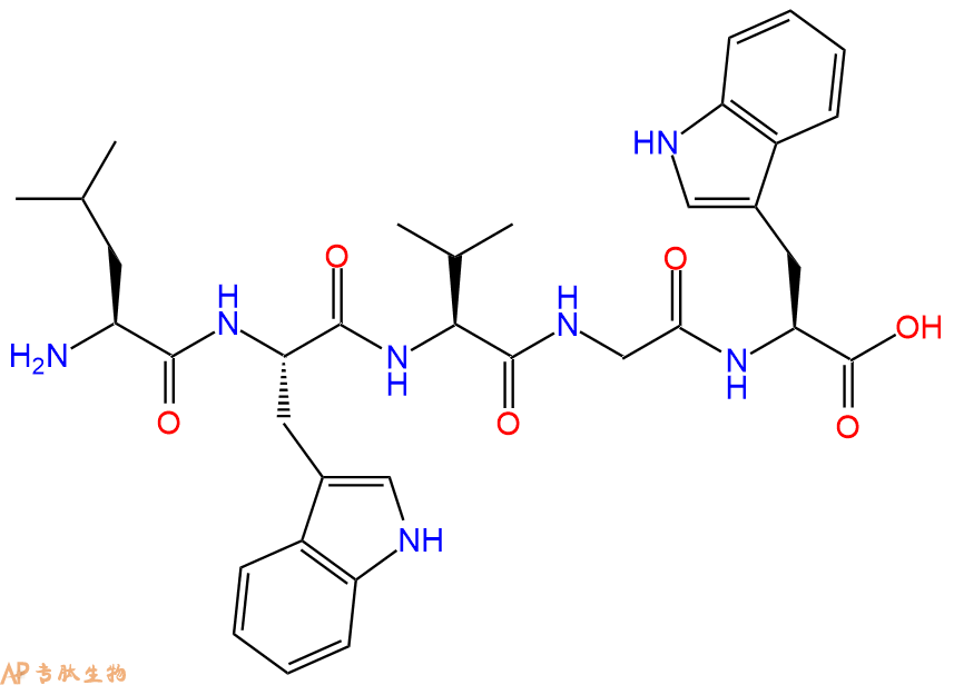 专肽生物产品H2N-Leu-Trp-Val-Gly-Trp-OH