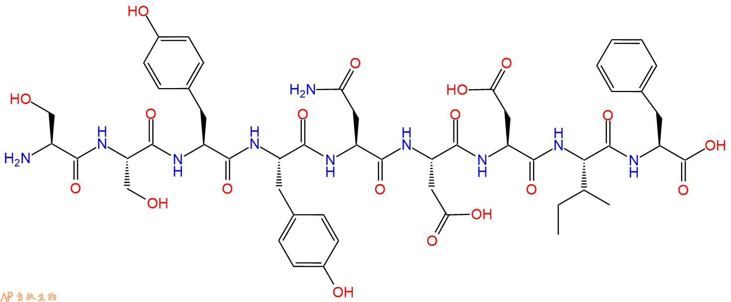 专肽生物产品H2N-Ser-Ser-Tyr-Tyr-Asn-Asp-Asp-Ile-Phe-OH