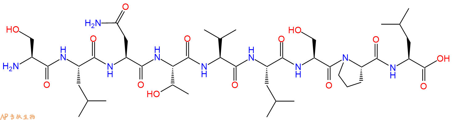 专肽生物产品H2N-Ser-Leu-Asn-Thr-Val-Leu-Ser-Pro-Leu-OH