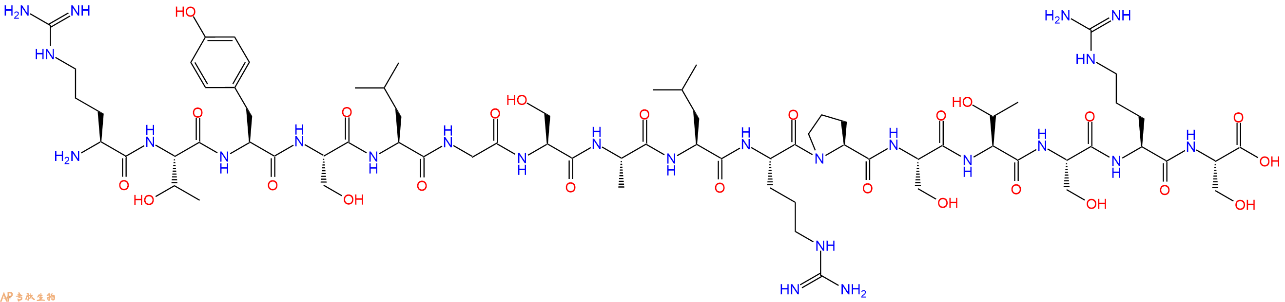 专肽生物产品H2N-Arg-Thr-Tyr-Ser-Leu-Gly-Ser-Ala-Leu-Arg-Pro-Ser-Thr-Ser-Arg-Ser-OH