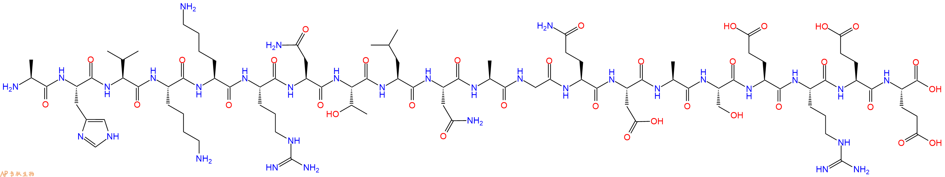 专肽生物产品H2N-Ala-His-Val-Lys-Lys-Arg-Asn-Thr-Leu-Asn-Ala-Gly-Gln-Asp-Ala-Ser-Glu-Arg-Glu-Glu-OH
