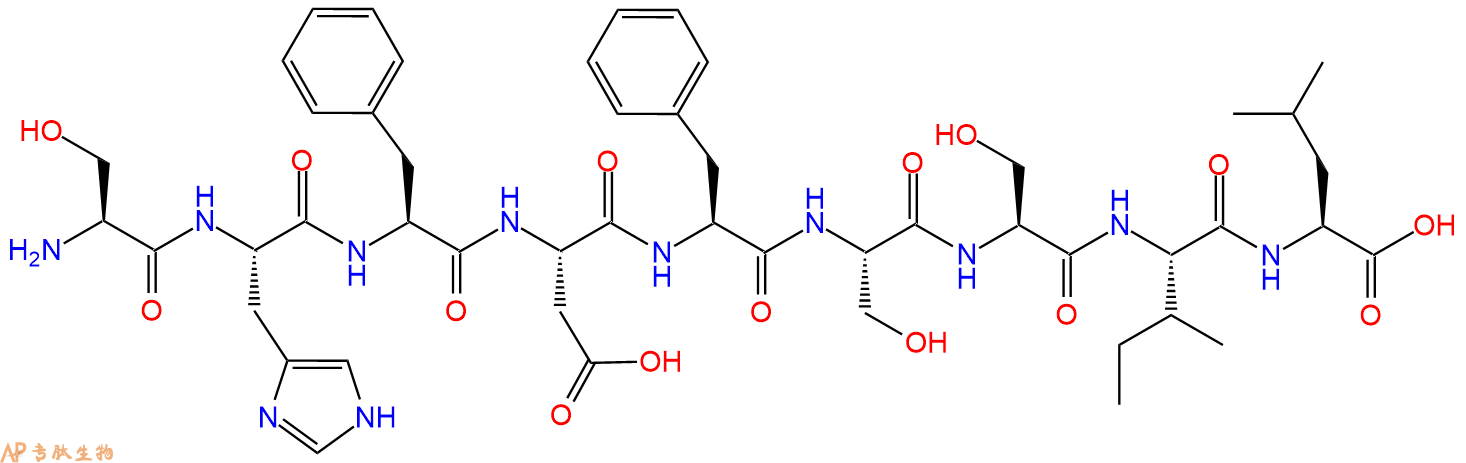 专肽生物产品H2N-Ser-His-Phe-Asp-Phe-Ser-Ser-Ile-Leu-OH