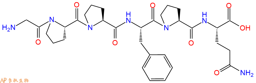 专肽生物产品H2N-Gly-Pro-Pro-Phe-Pro-Gln-OH