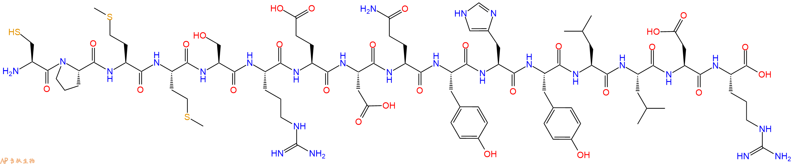 专肽生物产品H2N-Cys-Pro-Met-Met-Ser-Arg-Glu-Asp-Gln-Tyr-His-Tyr-Leu-Leu-Asp-Arg-OH