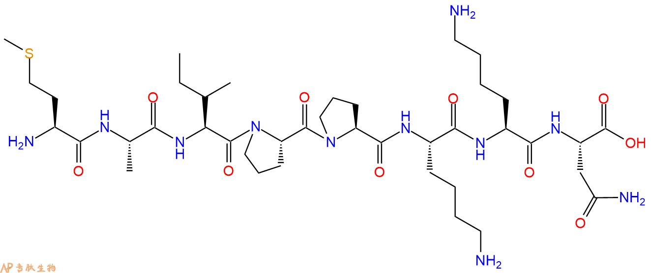 专肽生物产品H2N-Met-Ala-Ile-Pro-Pro-Lys-Lys-Asn-OH