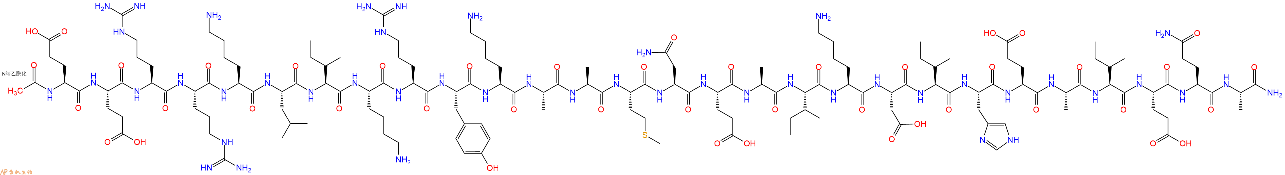 专肽生物产品Ac-Glu-Glu-Arg-Arg-Lys-Leu-Ile-Lys-Arg-Tyr-Lys-Ala-Ala-Met-Asn-Glu-Ala-Ile-Lys-Asp-Ile-His-Glu-Ala-Ile-Glu-Gln-Ala-CONH2