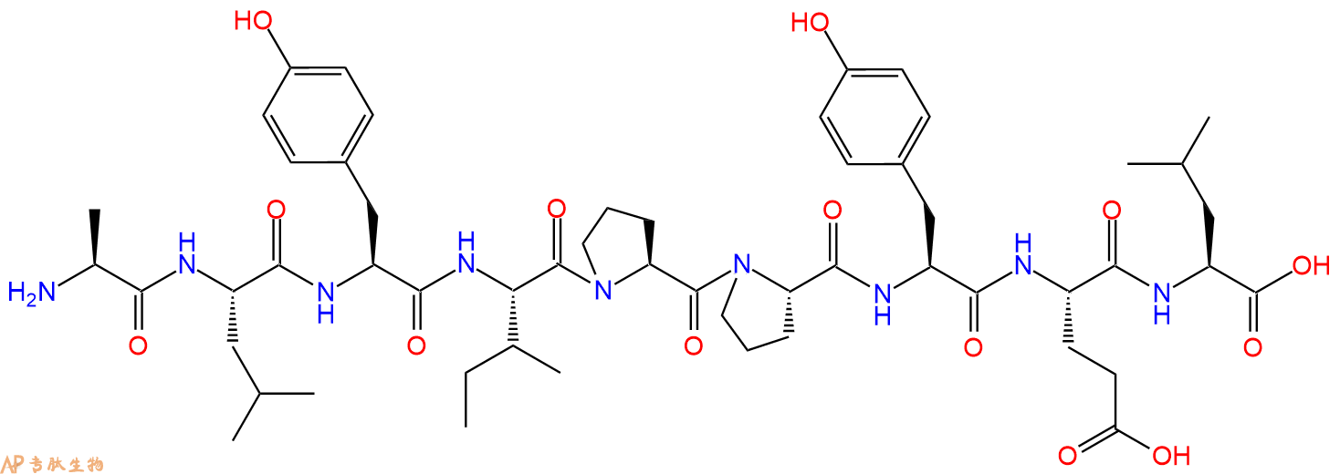 专肽生物产品H2N-Ala-Leu-Tyr-Ile-Pro-Pro-Tyr-Glu-Leu-OH