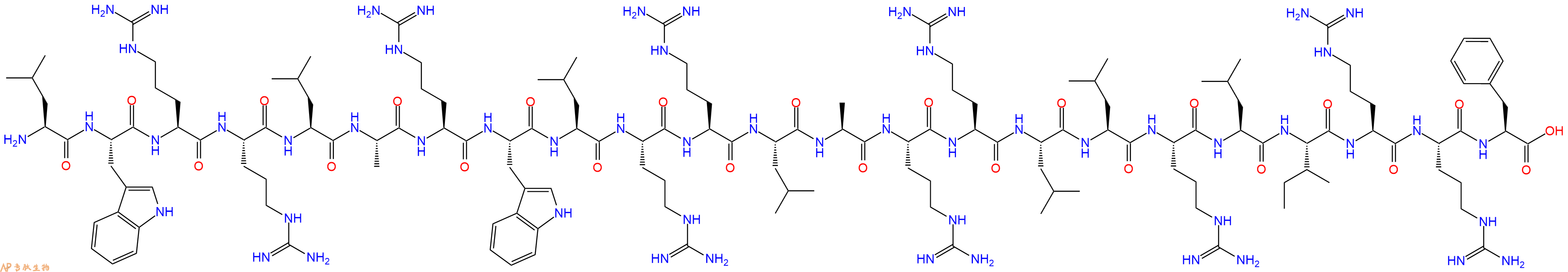专肽生物产品H2N-Leu-Trp-Arg-Arg-Leu-Ala-Arg-Trp-Leu-Arg-Arg-Leu-Ala-Arg-Arg-Leu-Leu-Arg-Leu-Ile-Arg-Arg-Phe-OH