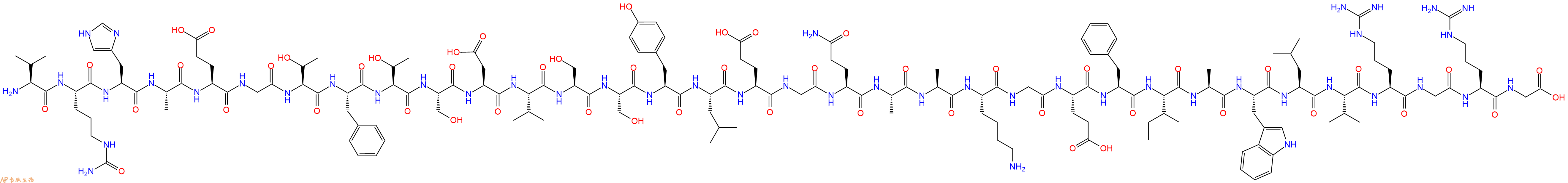 专肽生物产品H2N-Val-Cit-His-Ala-Glu-Gly-Thr-Phe-Thr-Ser-Asp-Val-Ser-Ser-Tyr-Leu-Glu-Gly-Gln-Ala-Ala-Lys-Gly-Glu-Phe-Ile-Ala-Trp-Leu-Val-Arg-Gly-Arg-Gly-OH