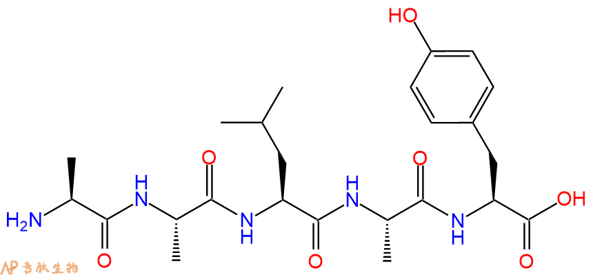 专肽生物产品H2N-Ala-Ala-Leu-Ala-Tyr-OH