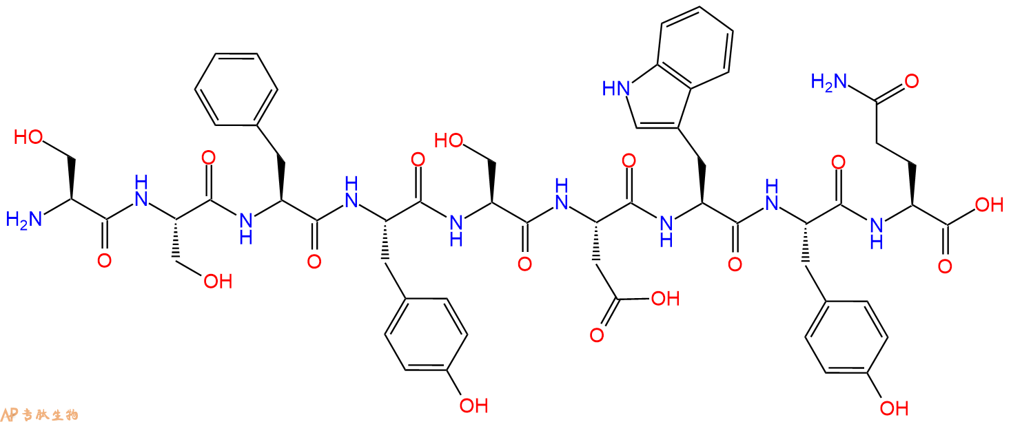 专肽生物产品H2N-Ser-Ser-Phe-Tyr-Ser-Asp-Trp-Tyr-Gln-OH