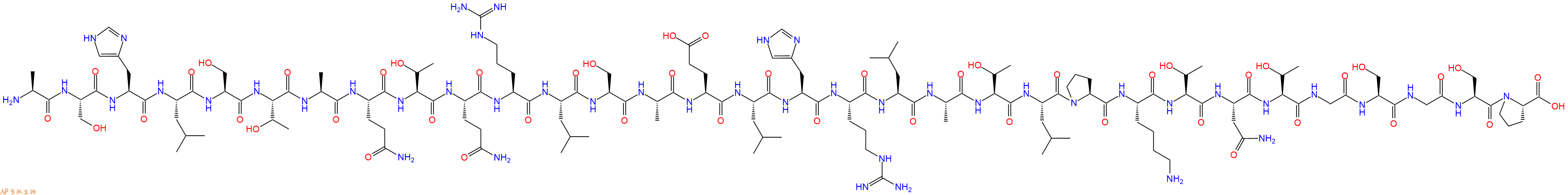 专肽生物产品H2N-Ala-Ser-His-Leu-Ser-Thr-Ala-Gln-Thr-Gln-Arg-Leu-Ser-Ala-Glu-Leu-His-Arg-Leu-Ala-Thr-Leu-Pro-Lys-Thr-Asn-Thr-Gly-Ser-Gly-Ser-Pro-OH