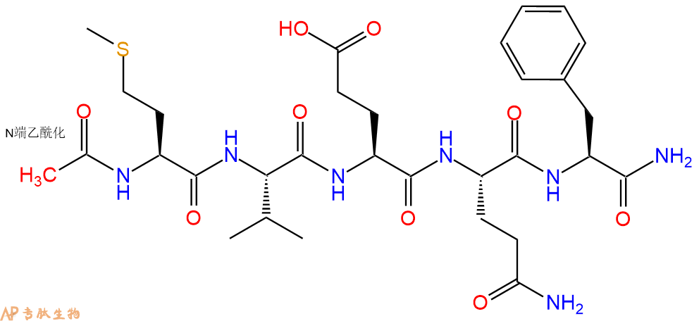 专肽生物产品Ac-Met-Val-Glu-Gln-Phe-CONH2