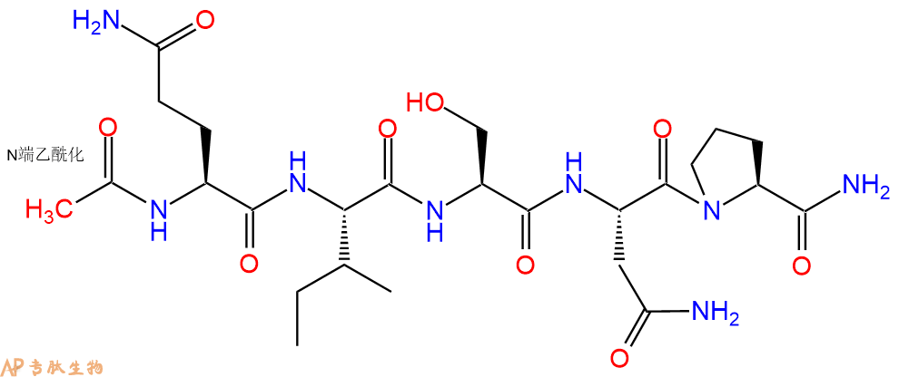 专肽生物产品Ac-Gln-Ile-Ser-Asn-Pro-CONH2