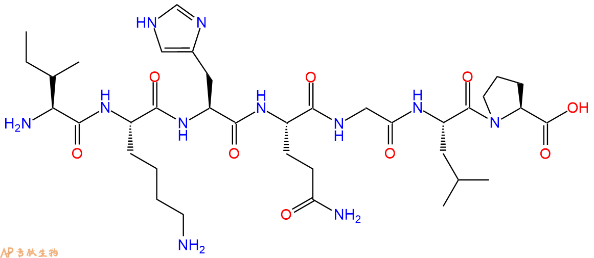专肽生物产品H2N-Ile-Lys-His-Gln-Gly-Leu-Pro-OH