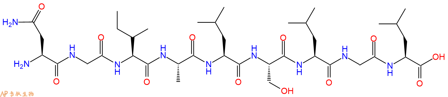 专肽生物产品H2N-Asn-Gly-Ile-Ala-Leu-Ser-Leu-Gly-Leu-OH