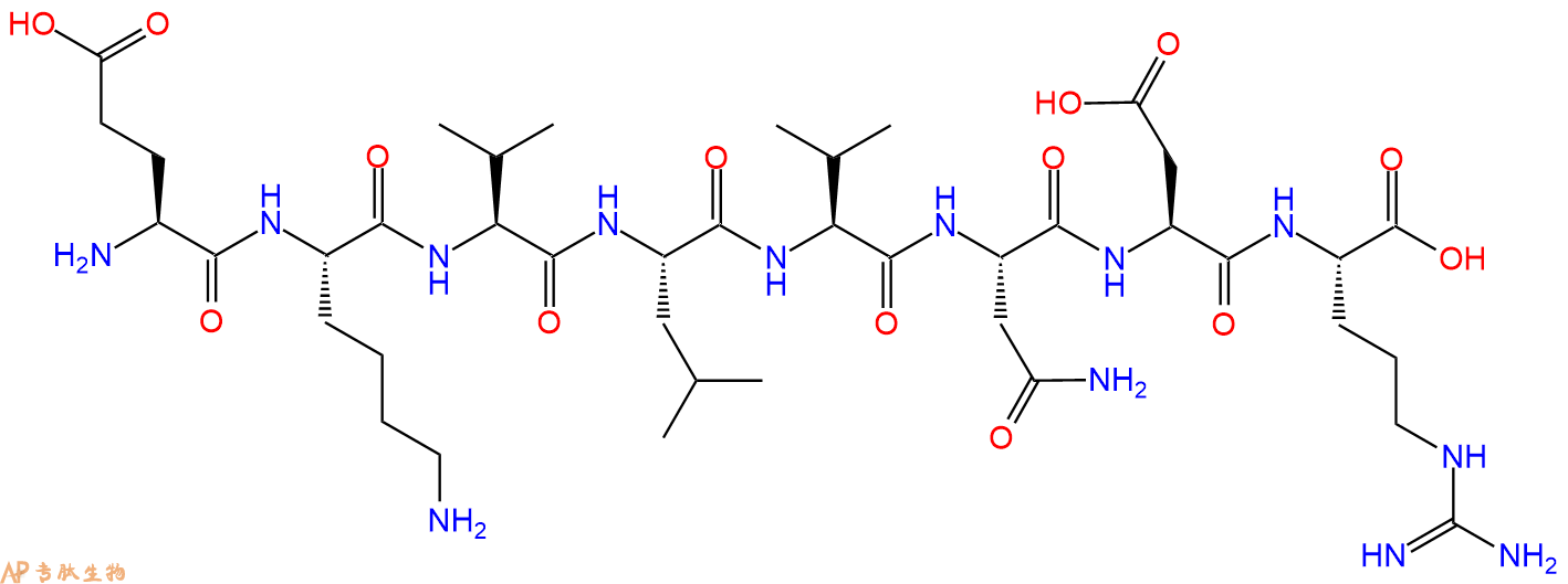 专肽生物产品H2N-Glu-Lys-Val-Leu-Val-Asn-Asp-Arg-OH