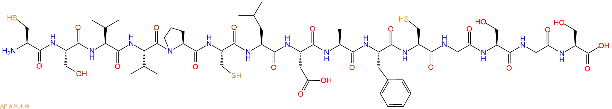 专肽生物产品H2N-Cys-Ser-Val-Val-Pro-Cys-Leu-Asp-Ala-Phe-Cys-Gly-Ser-Gly-Ser-OH