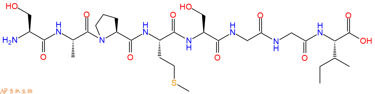 专肽生物产品H2N-Ser-Ala-Pro-Met-Ser-Gly-Gly-Ile-OH