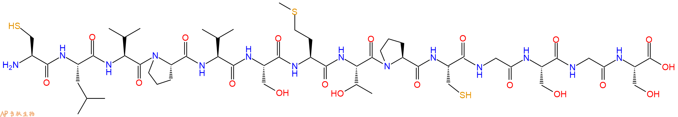 专肽生物产品H2N-Cys-Leu-Val-Pro-Val-Ser-Met-Thr-Pro-Cys-Gly-Ser-Gly-Ser-OH